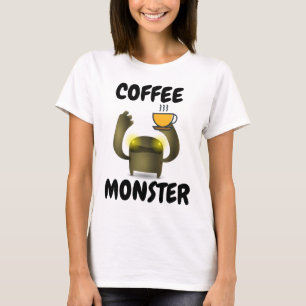 T-shirts Engraçadas do COFFEE MONSTER