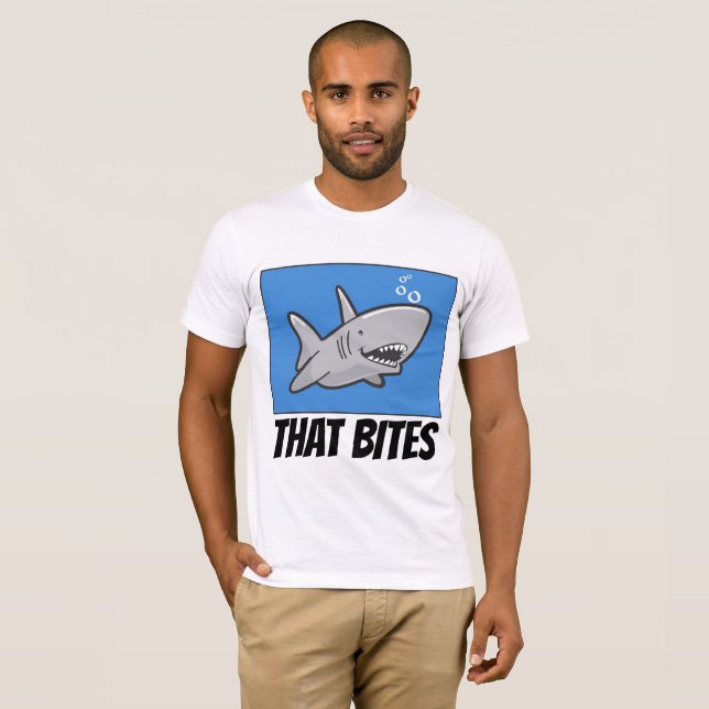 T-shirts engraçadas, essas mordidas (Frente Completa)