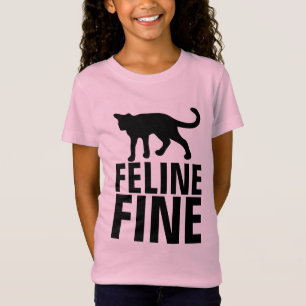 T-shirts Engraçadas, FELINE FINE