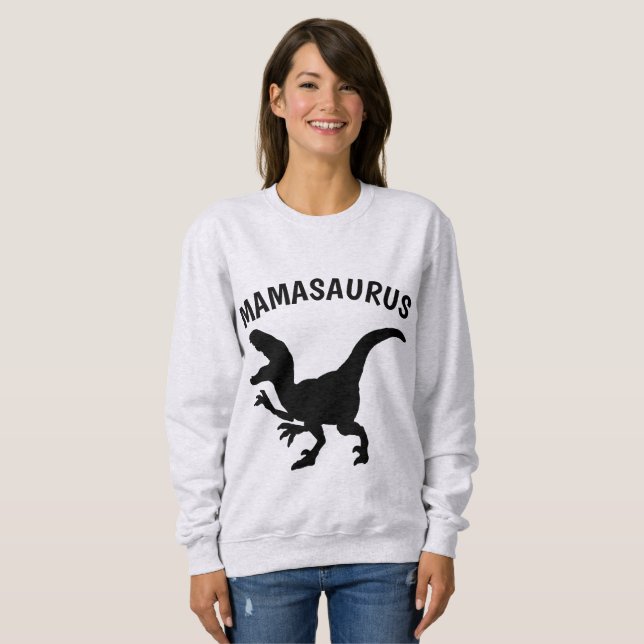 T-shirts engraçadas para a mãe, Mamasaurus (Frente Completa)