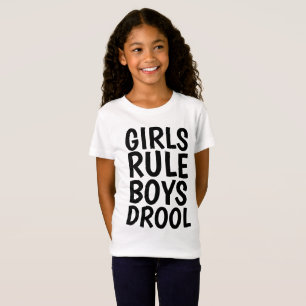 T-shirts engraçadas para raparigas/raparigas REGRA