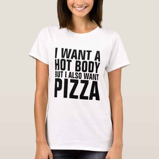 T-shirts Engraçadas Pizza (Frente)