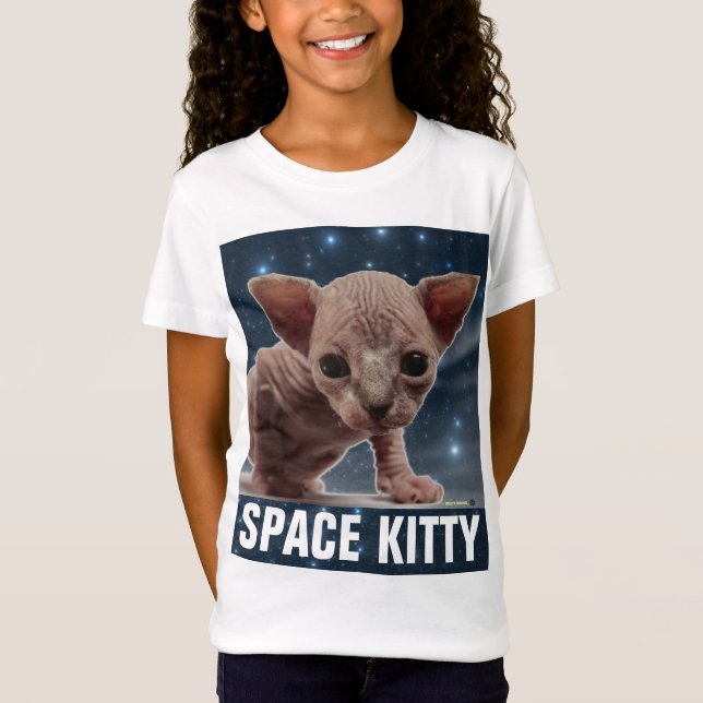 T-Shirts Engraçadas SPACE CAT (Frente)