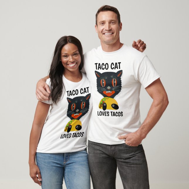 T-shirts Engraçadas TACO CAT (Unissex)