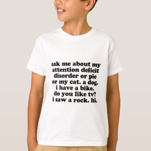 T-shirts Engraçado ADICIONE citações de ADHD