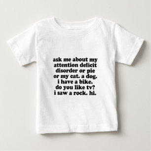T-shirts Engraçado ADICIONE citações de ADHD