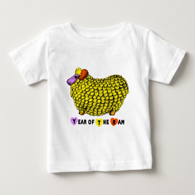 T-shirts Engraçado Amarelo Chinês Novo Ano Zodibok B Branco (Frente)