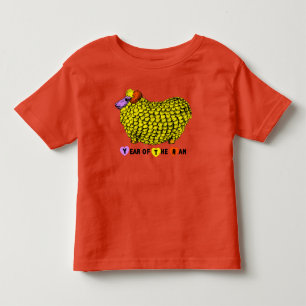 T-shirts Engraçado Amarelo Ram Chinês Ano Zodiac Toddler 