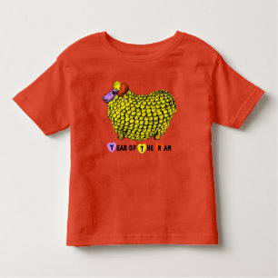 T-shirts Engraçado Amarelo Ram Chinês Ano Zodiac Toddler T