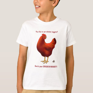 T-shirts Engraçado, aqui está o seu frango vermelho