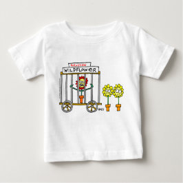 T-shirts Engraçado de Cartoon de Flor Selvagem Bonito
