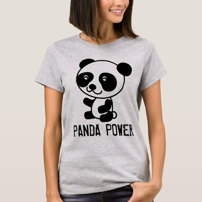 T-shirts Engraçado do Urso Panda (Frente)
