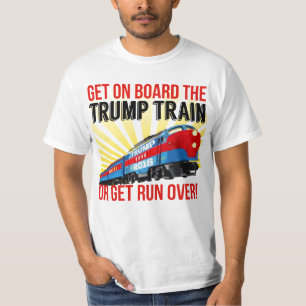 T-shirts Engraçado Donald Trump Train ou corre sobre T-Shir
