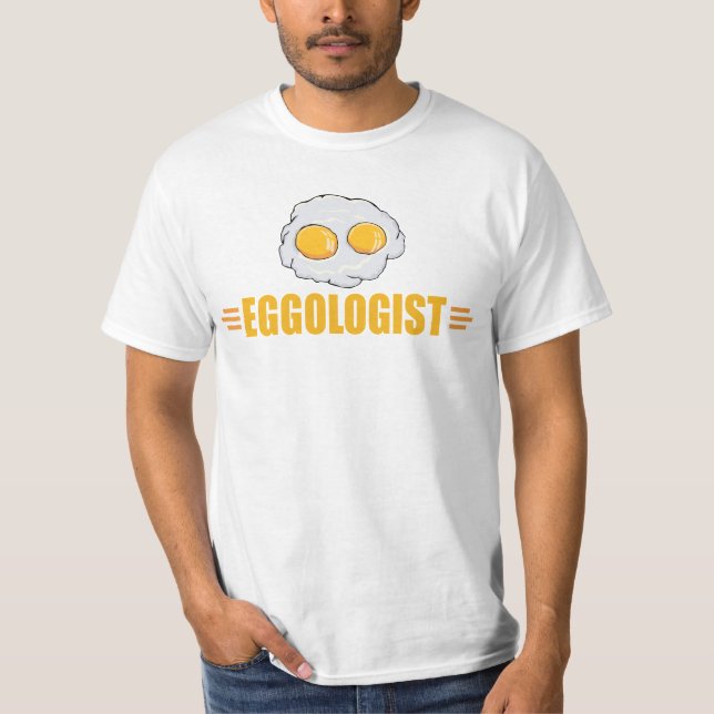 T-shirts Engraçado Eu Adoro Ovos (Frente)