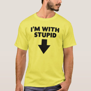 T-shirts Engraçado "eu sou com o t-shirt" dos homens