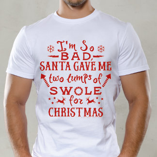 T-shirts Engraçado Exercício De Arranjo De Pesos De Natal