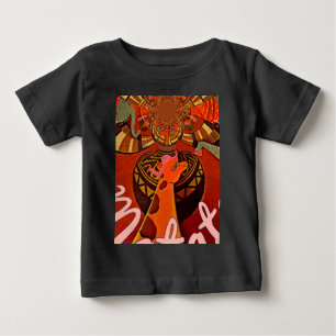 T-shirts Engraçado Girafa: Um Charme Africano Caleidoscópic