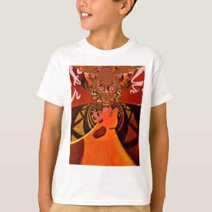 T-shirts Engraçado Girafa: Um Charme Africano Caleidoscópic