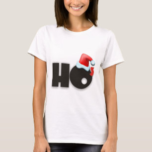 T-shirts Engraçado Ho Ho Cubed Santa Hat