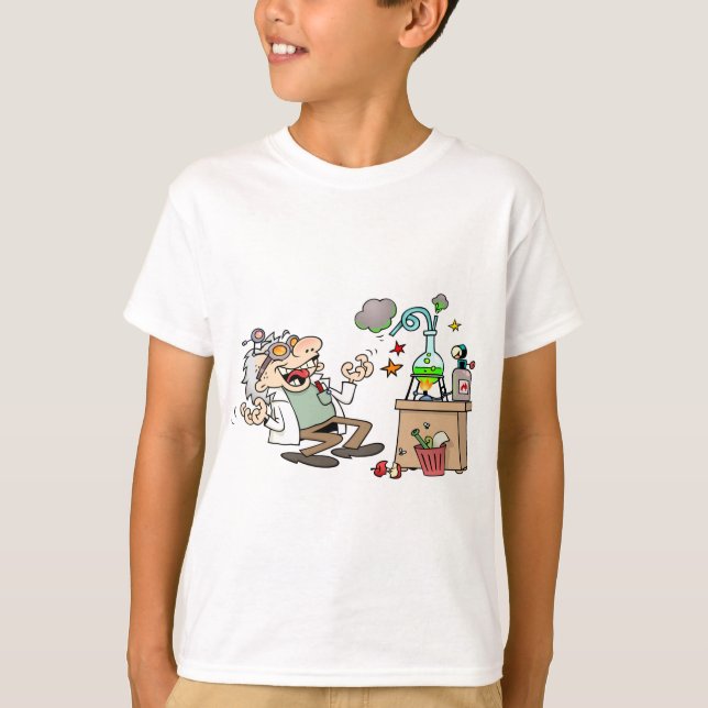 T-shirts Engraçado Mad Scientist (Frente)
