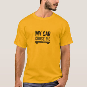 T-shirts Engraçado, meu carro me escolheu Cinza