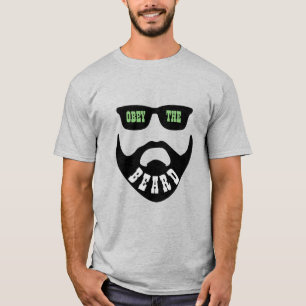 T-shirts Engraçado Obedeça a barba (Olhos Verdes da Barba E