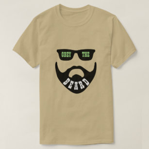T-shirts Engraçado Obedeça a barba (Olhos Verdes da Barba E