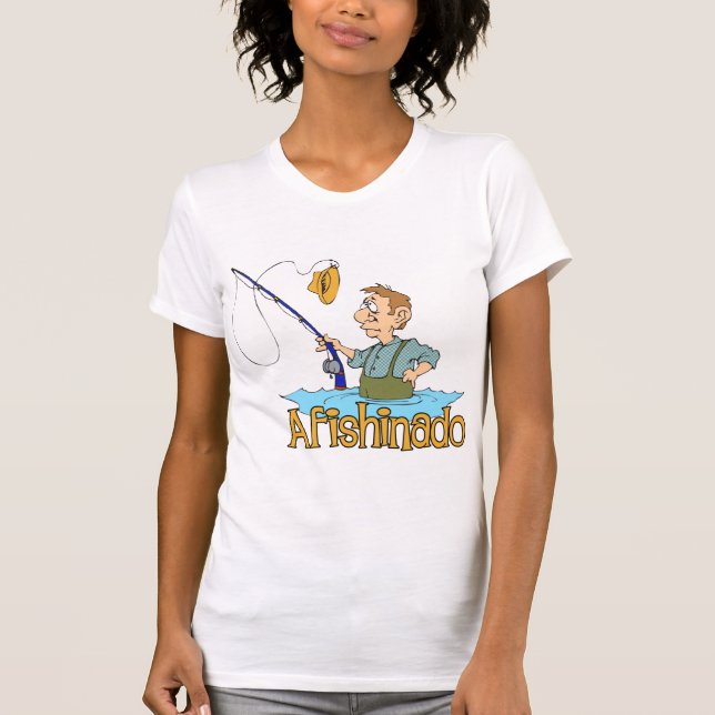 T-shirts Engraçado Pesca Afishinado (Frente)