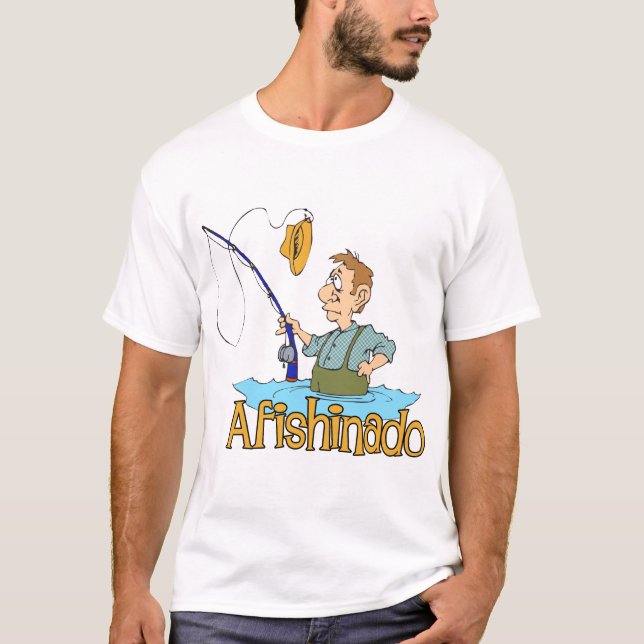 T-shirts Engraçado Pesca Afishinado (Frente)