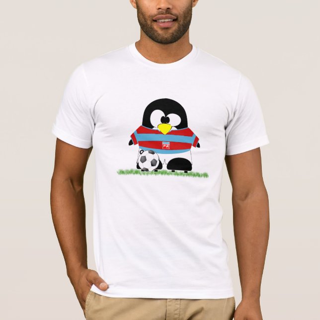 T-shirts Engraçado Pinguim Futebol (Frente)