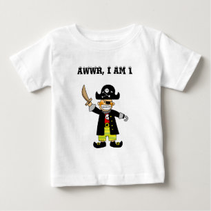 T-shirts Engraçado Pirate Birthday Age 1 Design