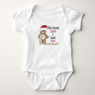 T-shirts Engraçado quem precisa o papai noel Nani