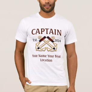 T-shirts Engrenagem personalizada do capitão do capitão