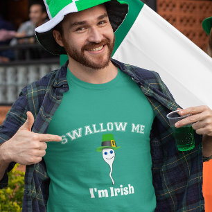 T-shirts Engula-me, mim são irlandês