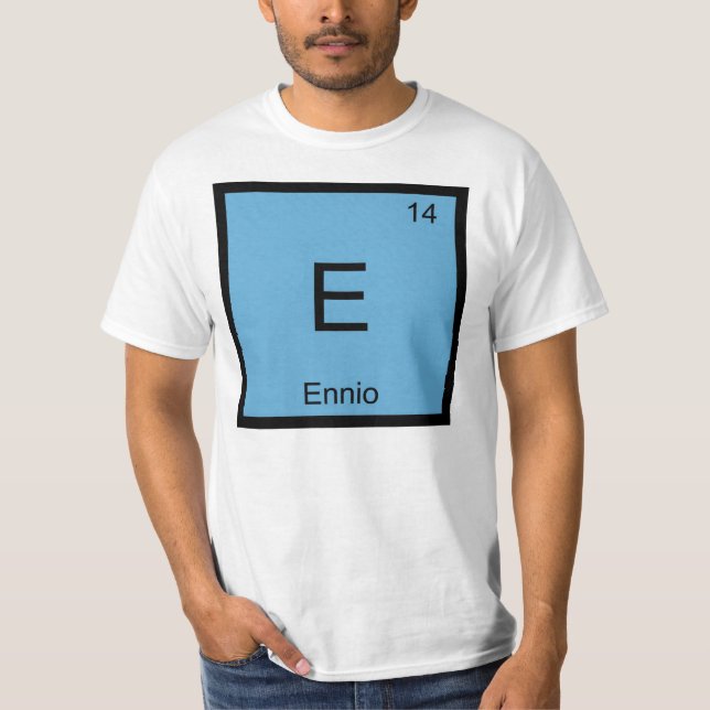 T-shirts Ennio Name Química Elemento de Química Mesa Periód (Frente)