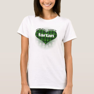 T-shirts Enrole seu coração em tartan!