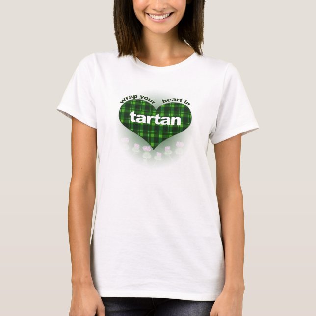 T-shirts Enrole seu coração em tartan! (Frente)