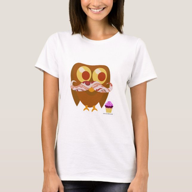 T-shirts Então Trendy Bacon Owl (Frente)