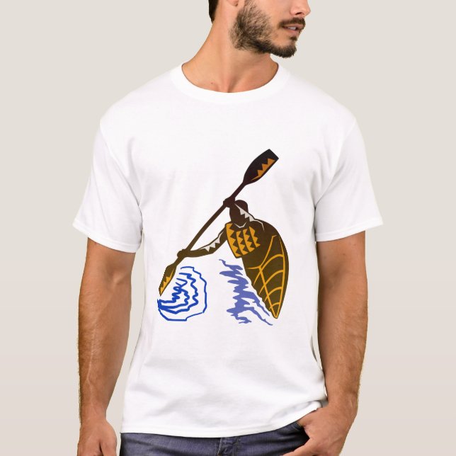T-shirts Entusiasmo do caiaque (Frente)