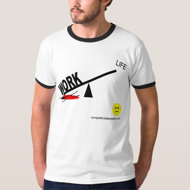 T-shirts equilíbrio da Trabalho-vida (Frente)