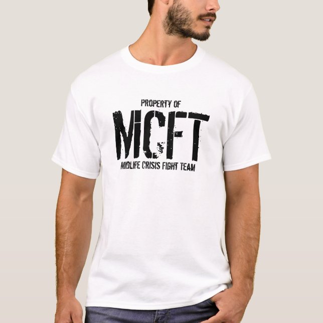 T-shirts Equipe da luta da crise do Midlife (Frente)
