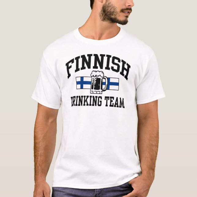 T-shirts Equipe de Bebendo finlandesa (Frente)