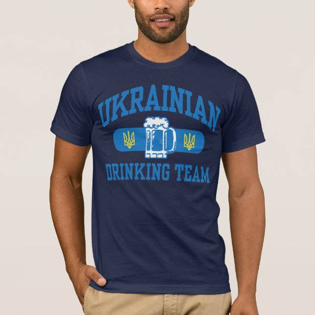 T-shirts Equipe de Bebendo Ucraniano (Frente)