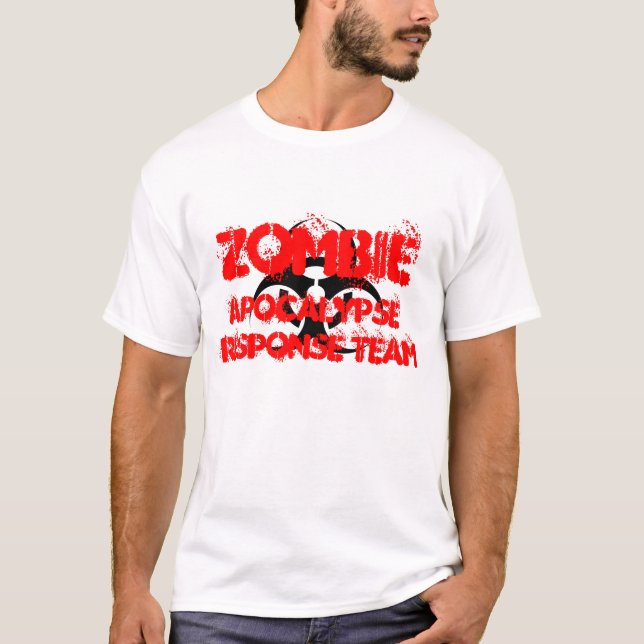 T-shirts Equipe de resposta do apocalipse zombie (Frente)