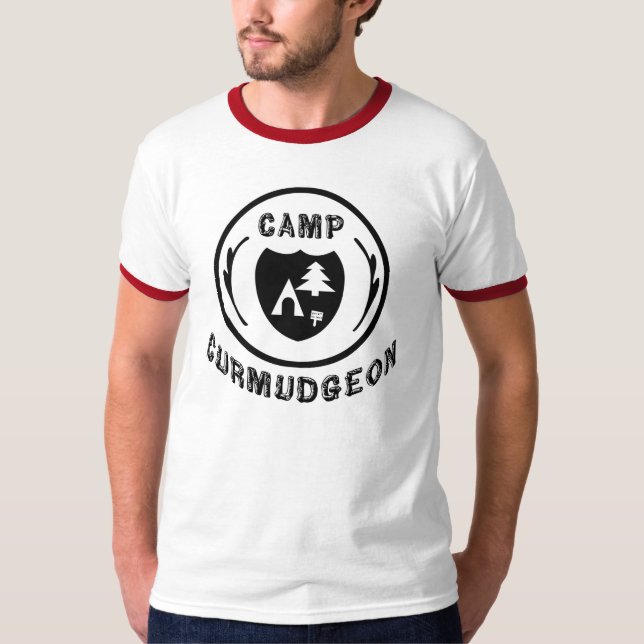 T-shirts Equipe do Curmudgeon do acampamento (Frente)