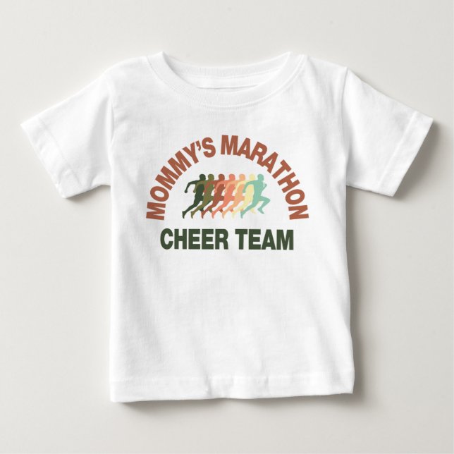 T-shirts equipe do elogio da maratona da mamã (Frente)