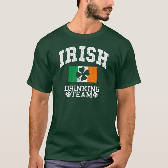 T-shirts Equipe irlandesa do bebendo (Frente)