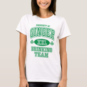 T-shirts Equipe irlandesa do bebendo do gengibre