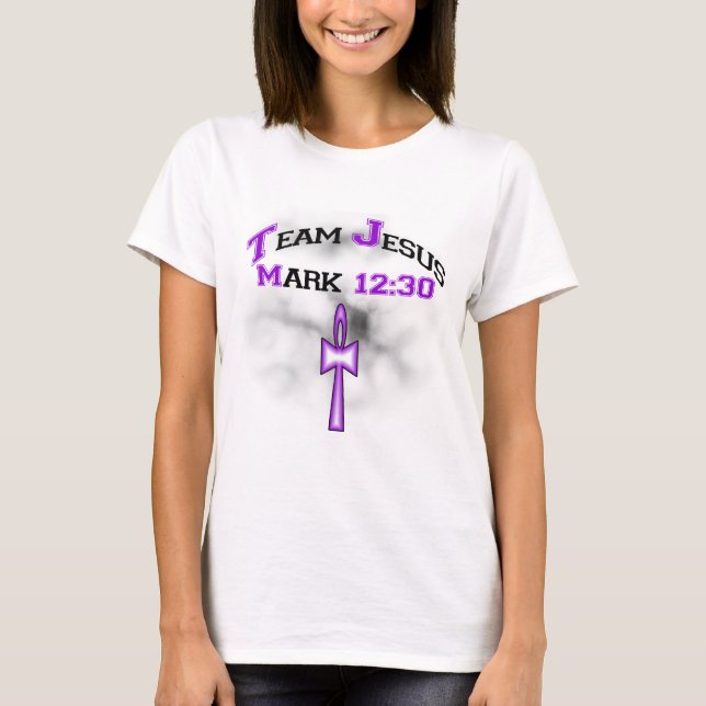 T-shirts Equipe Jesus Mark 12:30 (Frente)