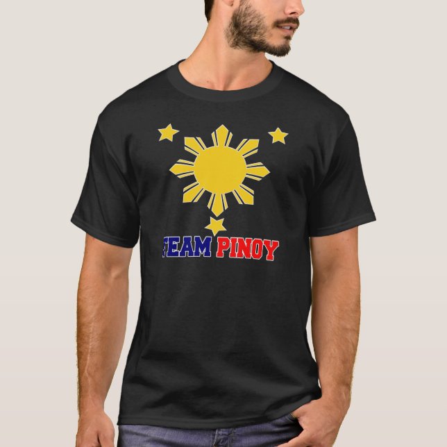 T-shirts Equipe Pinoy 3 estrelas e um Sun (Frente)